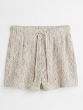 H&M Beige Knit High Waisted Shorts